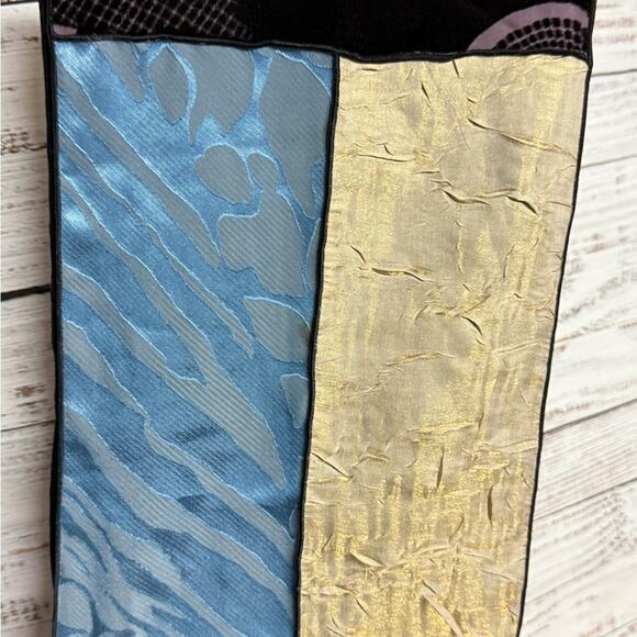 Caron Miller Silk and Velvet Patchwork Scarf - Picture 9 of 9